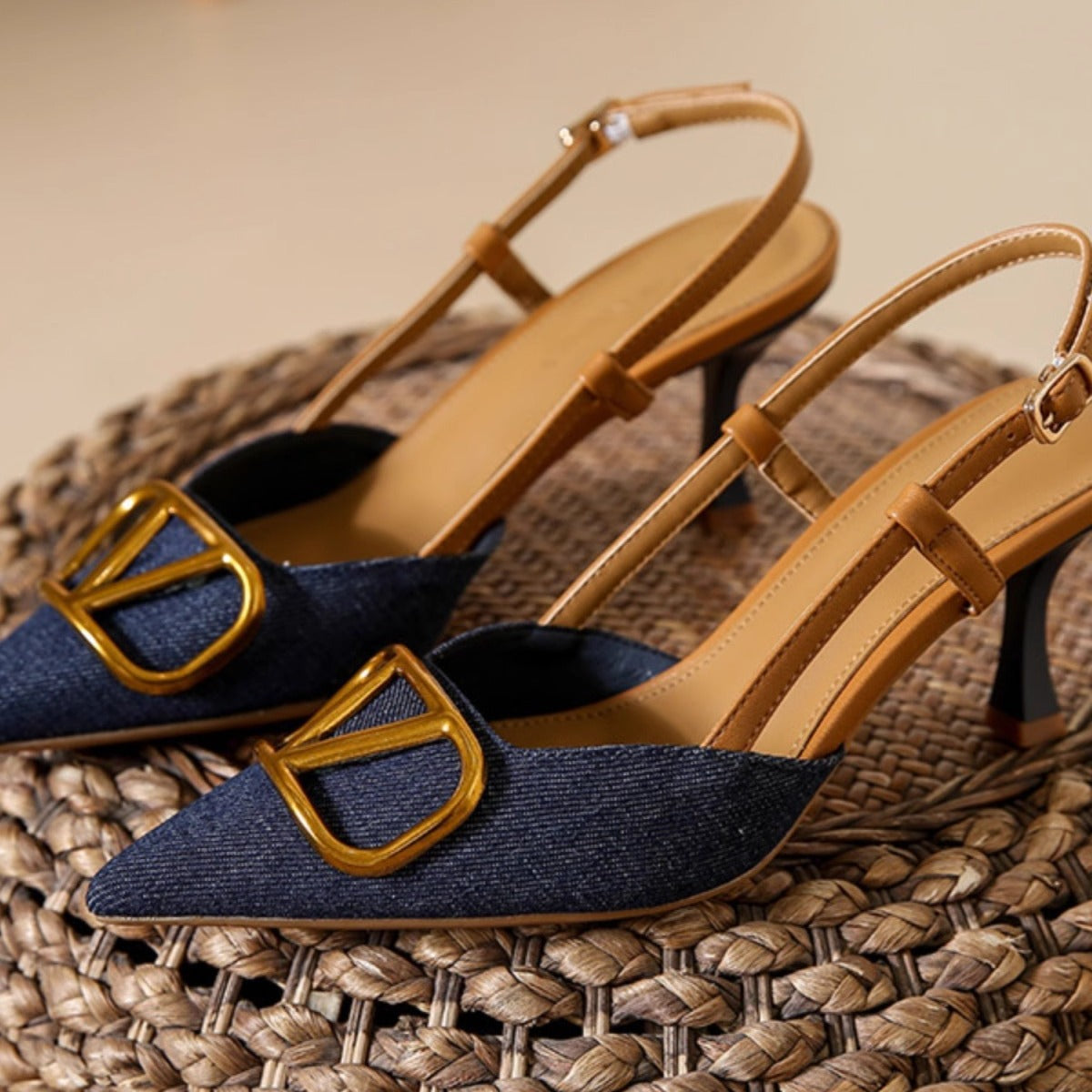 Stiletto Women's Denim High Heel