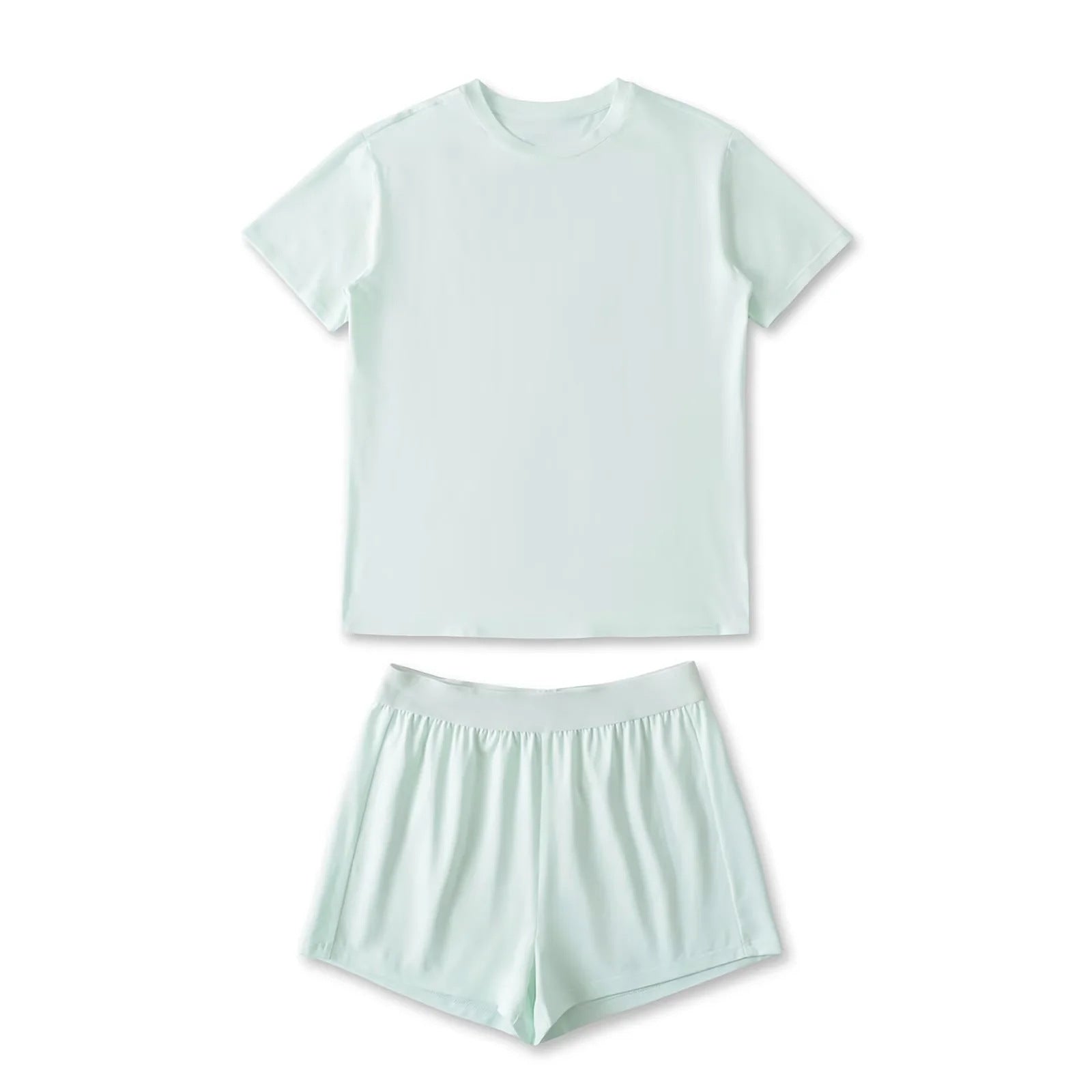 Loose round neck short sleeved T-shirt+hot pants two-piece set