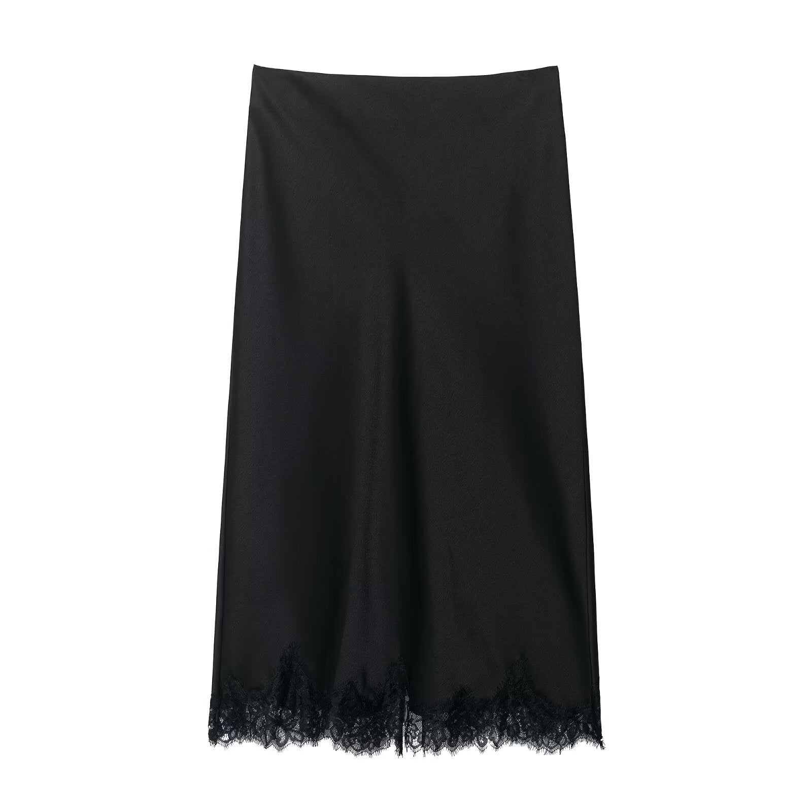 Women's Clothing INS Halter Lace Top + Satin Texture Skirt