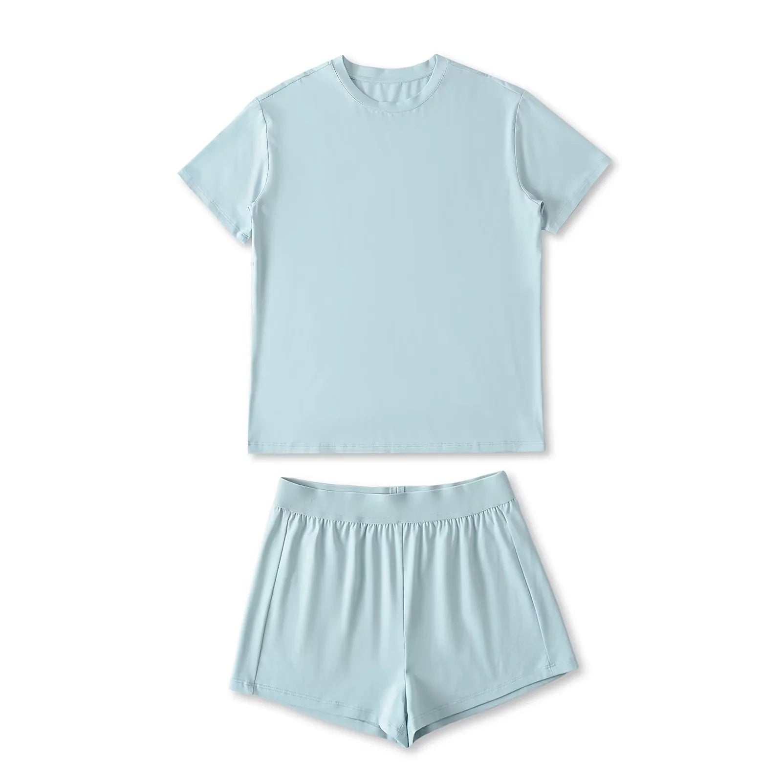 Loose round neck short sleeved T-shirt+hot pants two-piece set