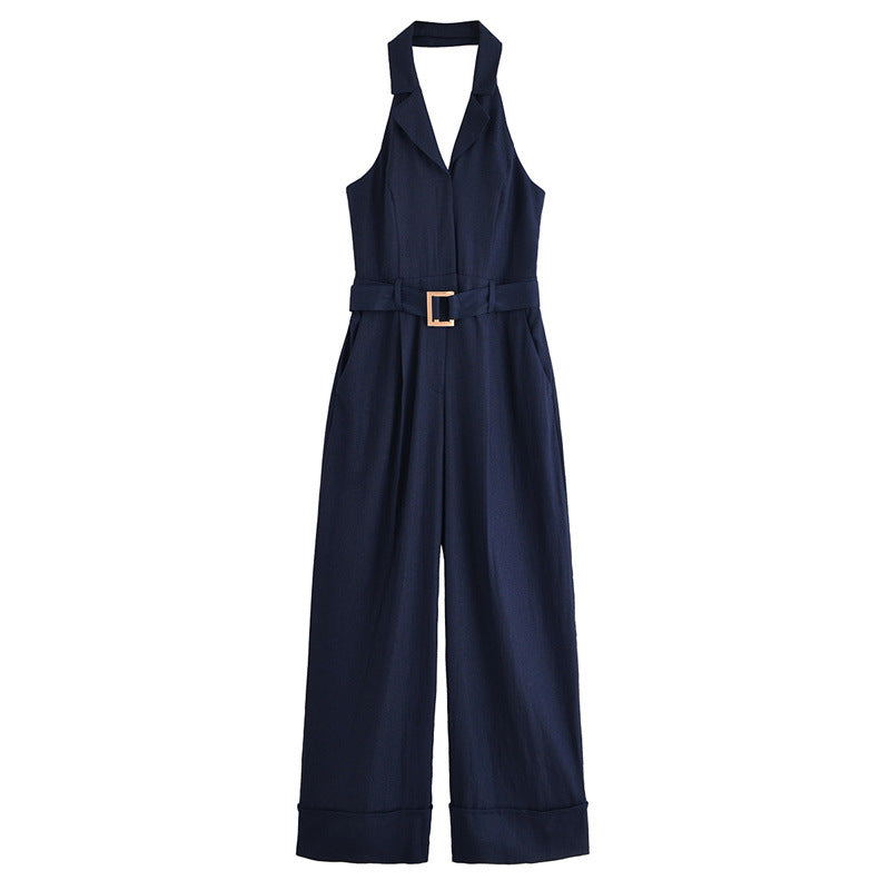 Elegant Strapless Sleeveless Design Fashion Jumpsuit with Style