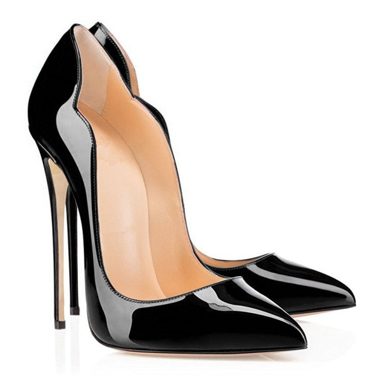 High heels, shallow cut shoes
