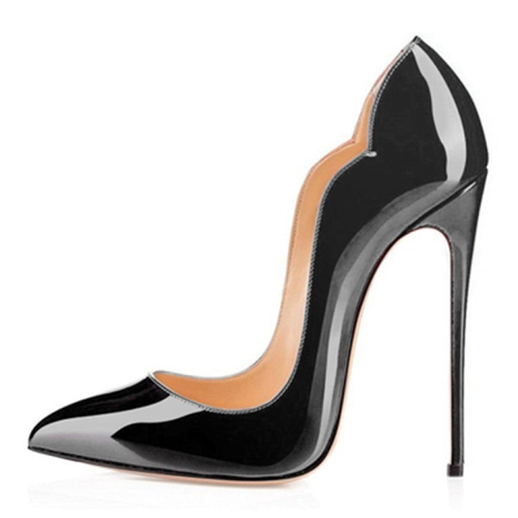 High heels, shallow cut shoes