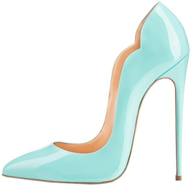 High heels, shallow cut shoes