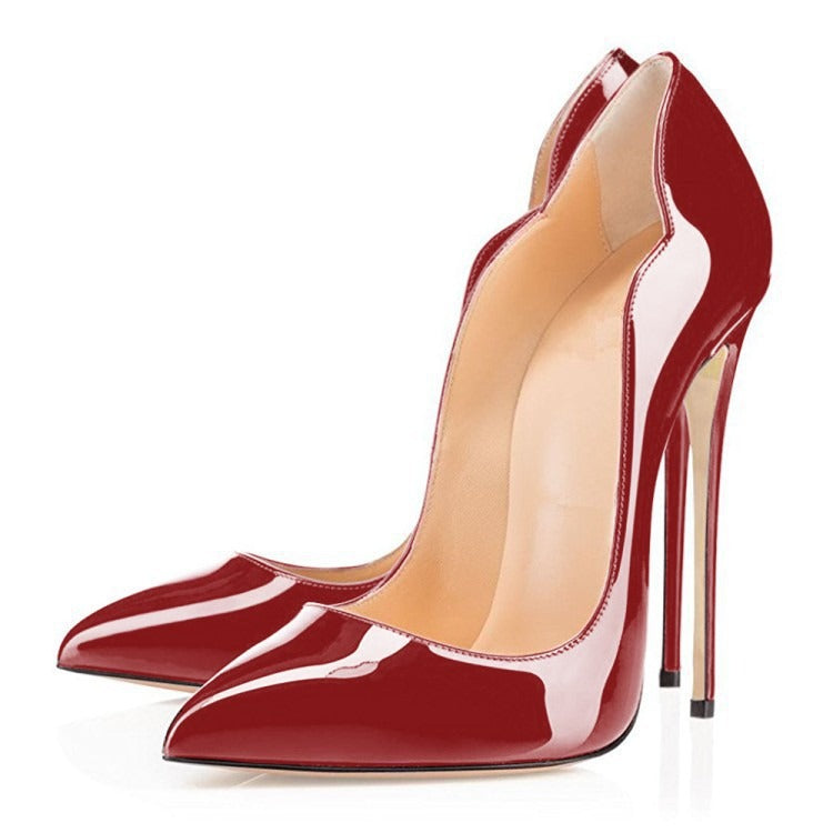 High heels, shallow cut shoes