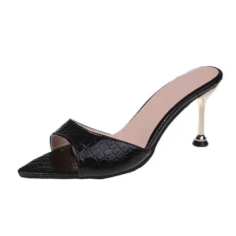 European and American fashion pointed toe stiletto heels