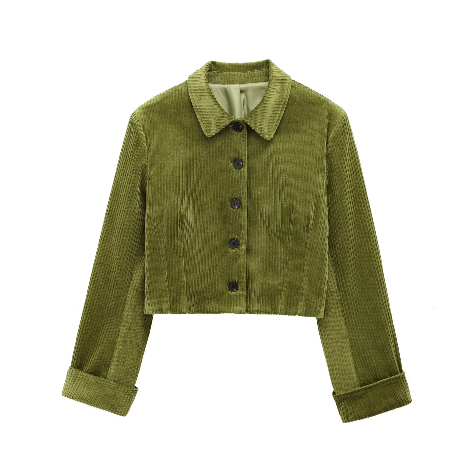 Summer European and American style new fashionable slim fitting corduroy jacket+short skirt set