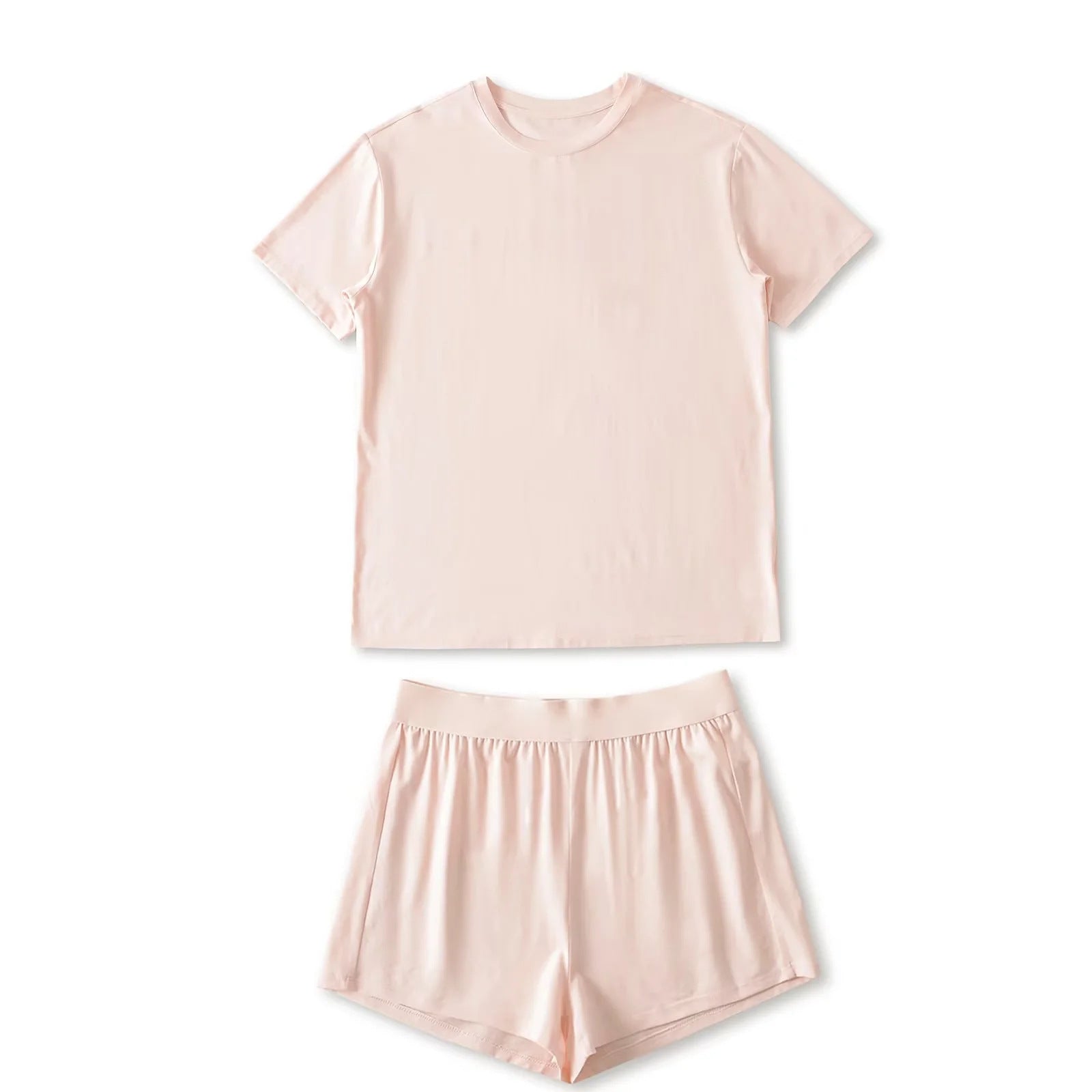 Loose round neck short sleeved T-shirt+hot pants two-piece set