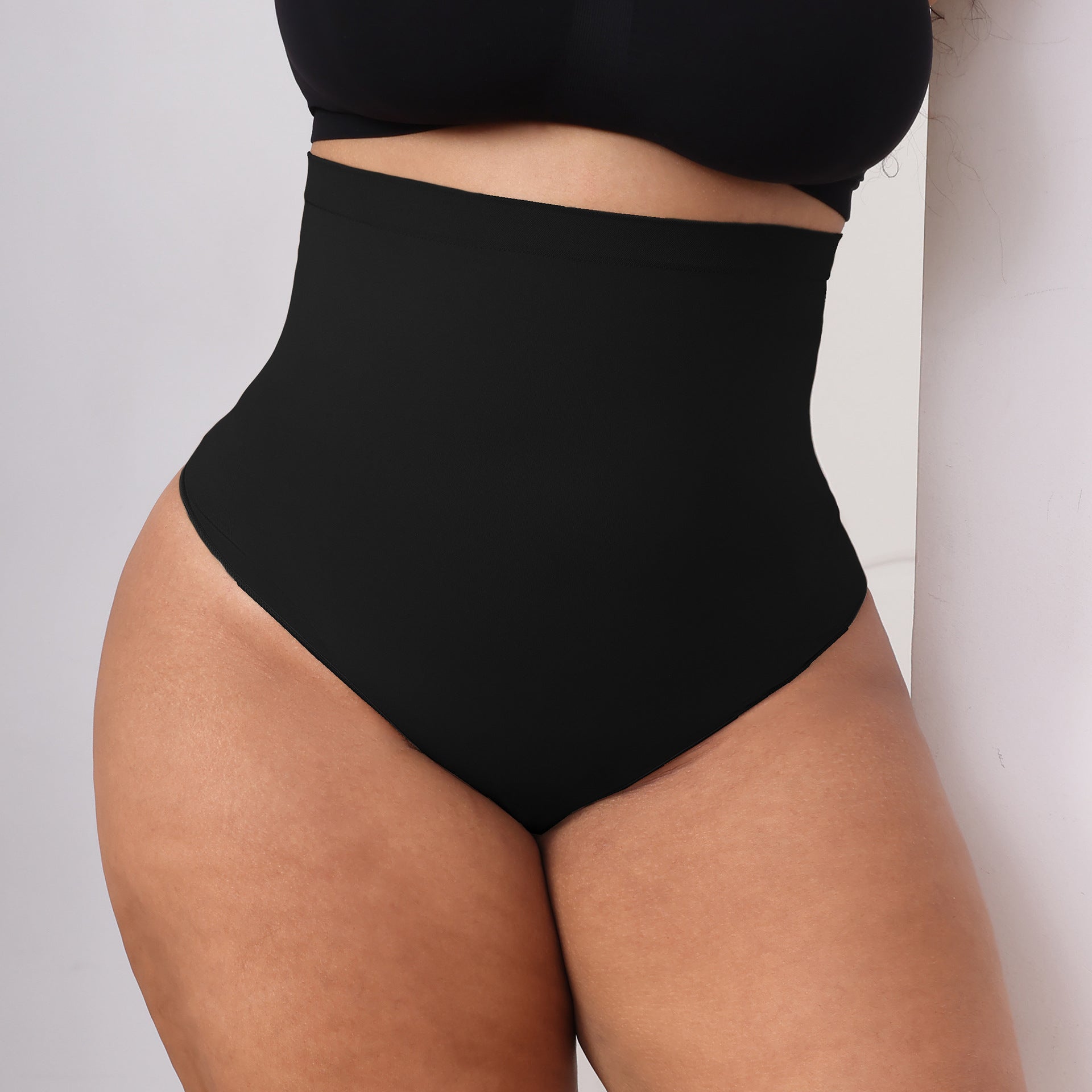 Women's Reduces Belly Postpartum Shaping Reinforced Plus Size Thong Butt-Lifting Panties Thin Style