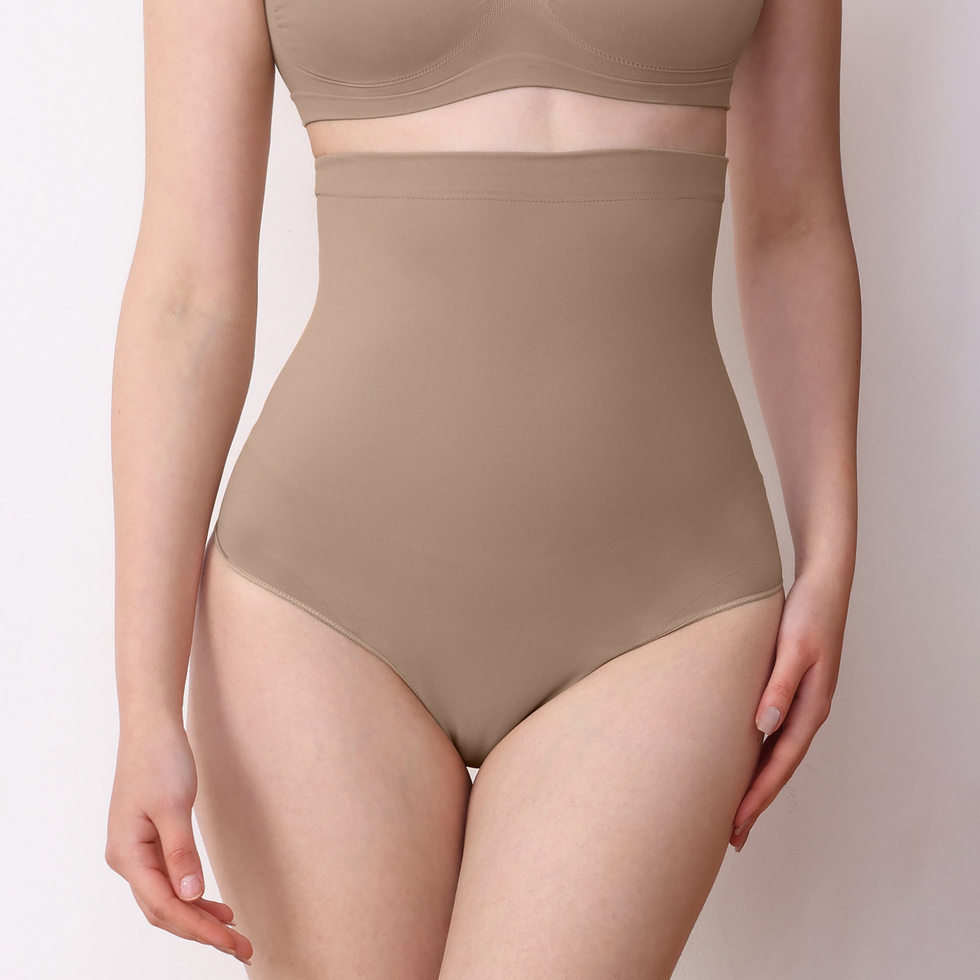Women's Reduces Belly Postpartum Shaping Reinforced Plus Size Thong Butt-Lifting Panties Thin Style