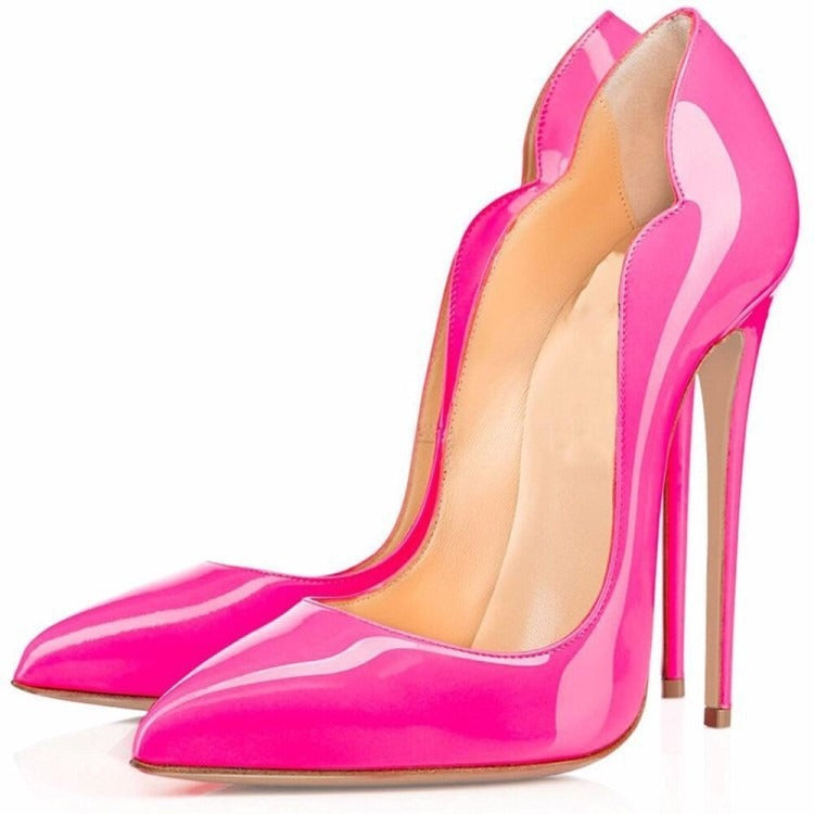 High heels, shallow cut shoes