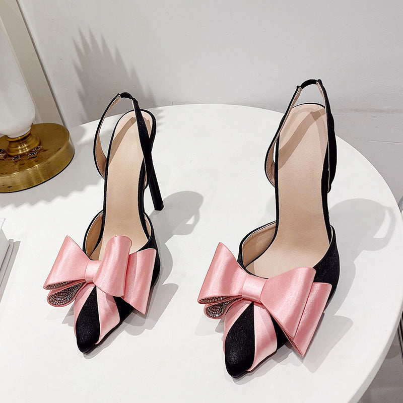 Pointed slim high heels