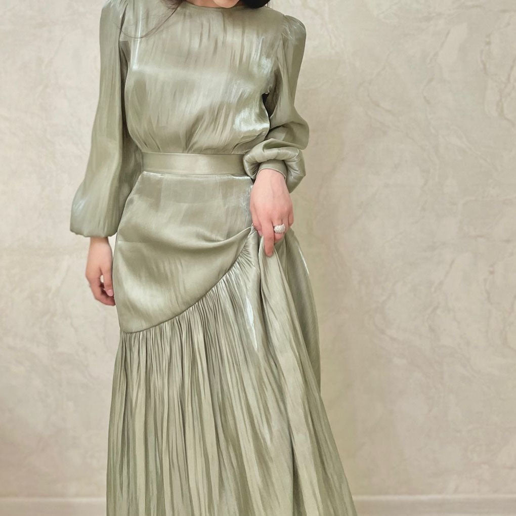 Fashionable and Elegant Pleated A-Line Dress