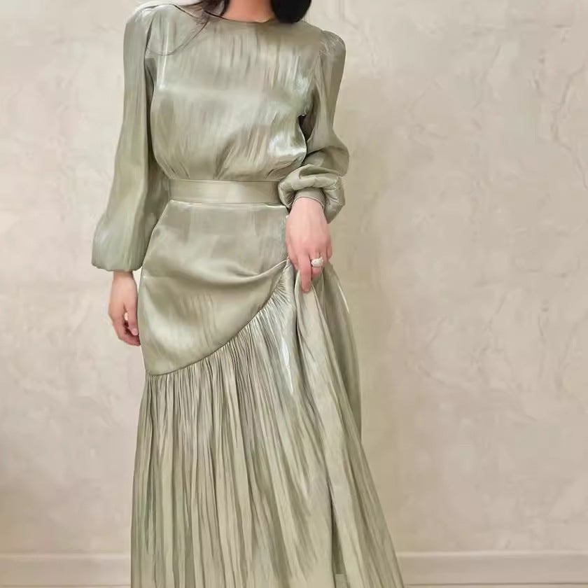 Fashionable and Elegant Pleated A-Line Dress