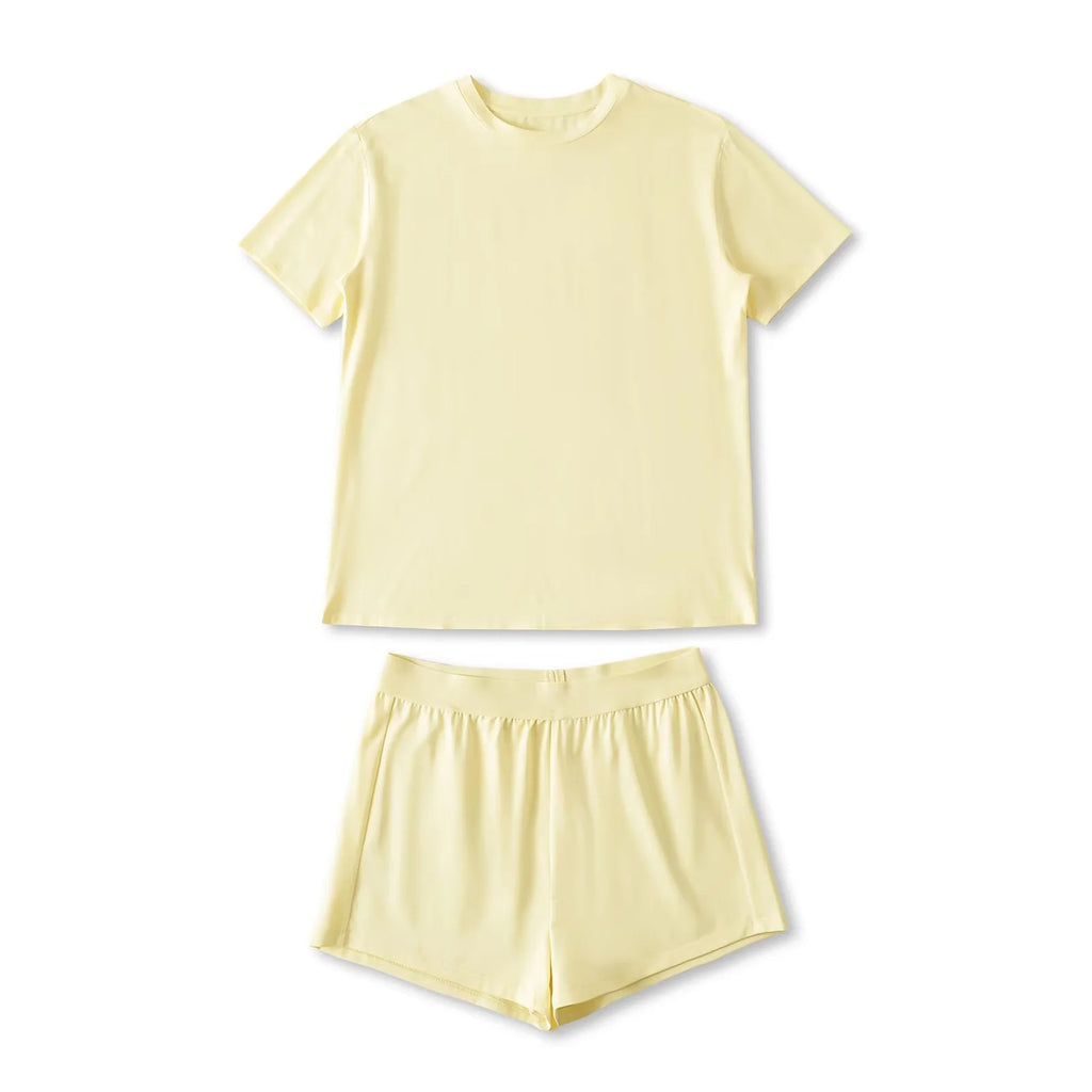 Loose round neck short sleeved T-shirt+hot pants two-piece set