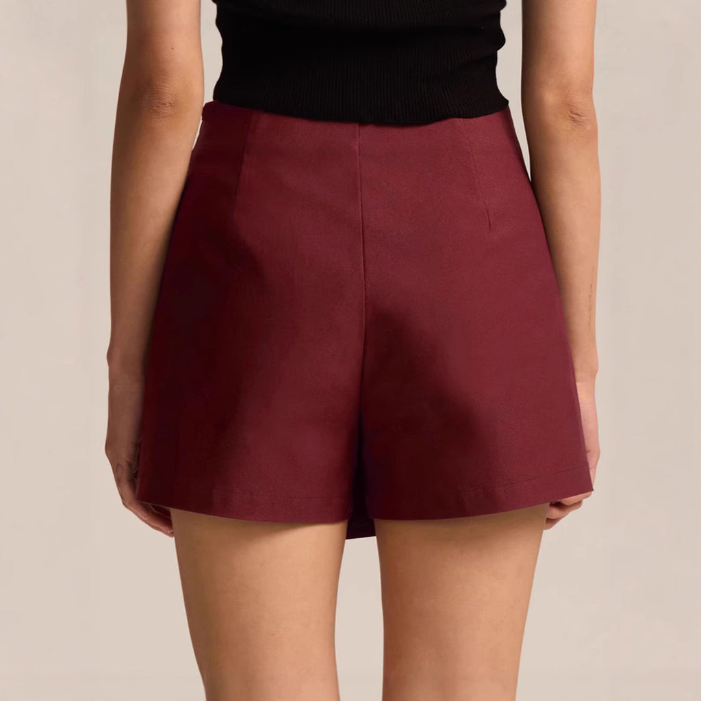 Women's irregular elastic half length skirt pants