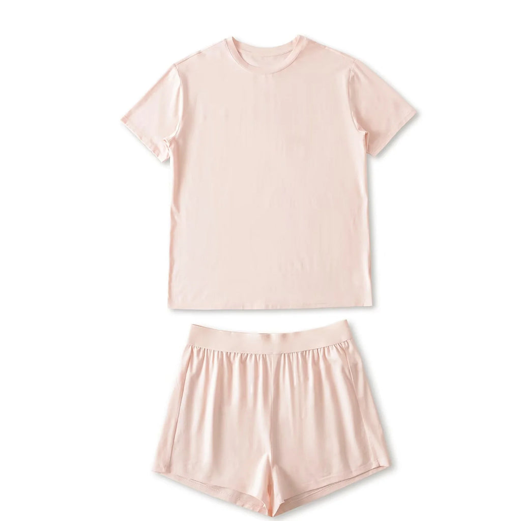Loose round neck short sleeved T-shirt+hot pants two-piece set