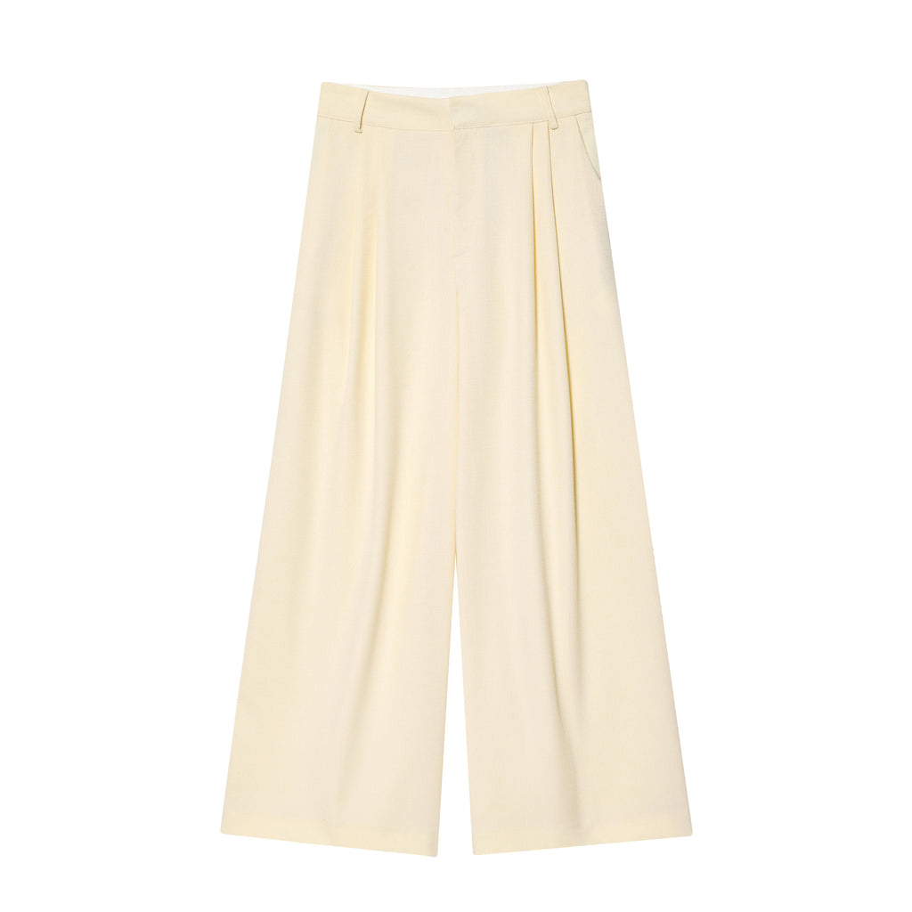 Elegant Sleeveless Top and Wide-Leg Pants Set with Style Design