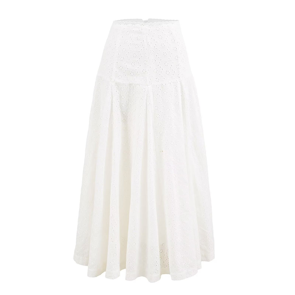 Women's European and American style embroidered lace camisole top+skirt set