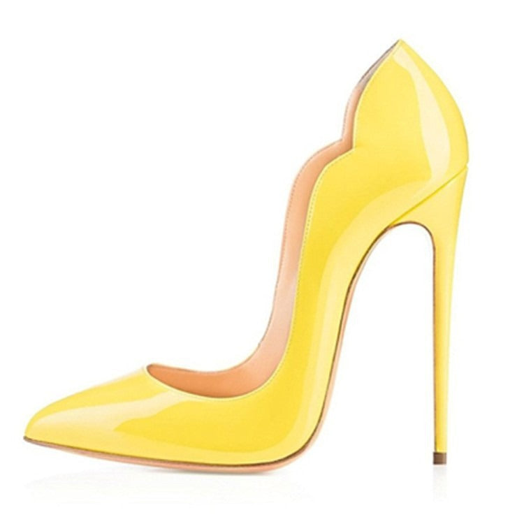 High heels, shallow cut shoes
