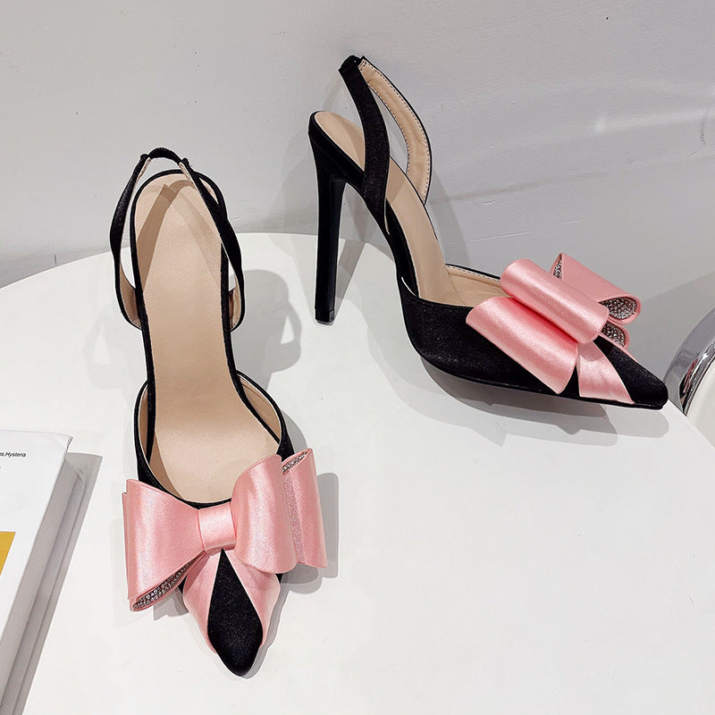 Pointed slim high heels